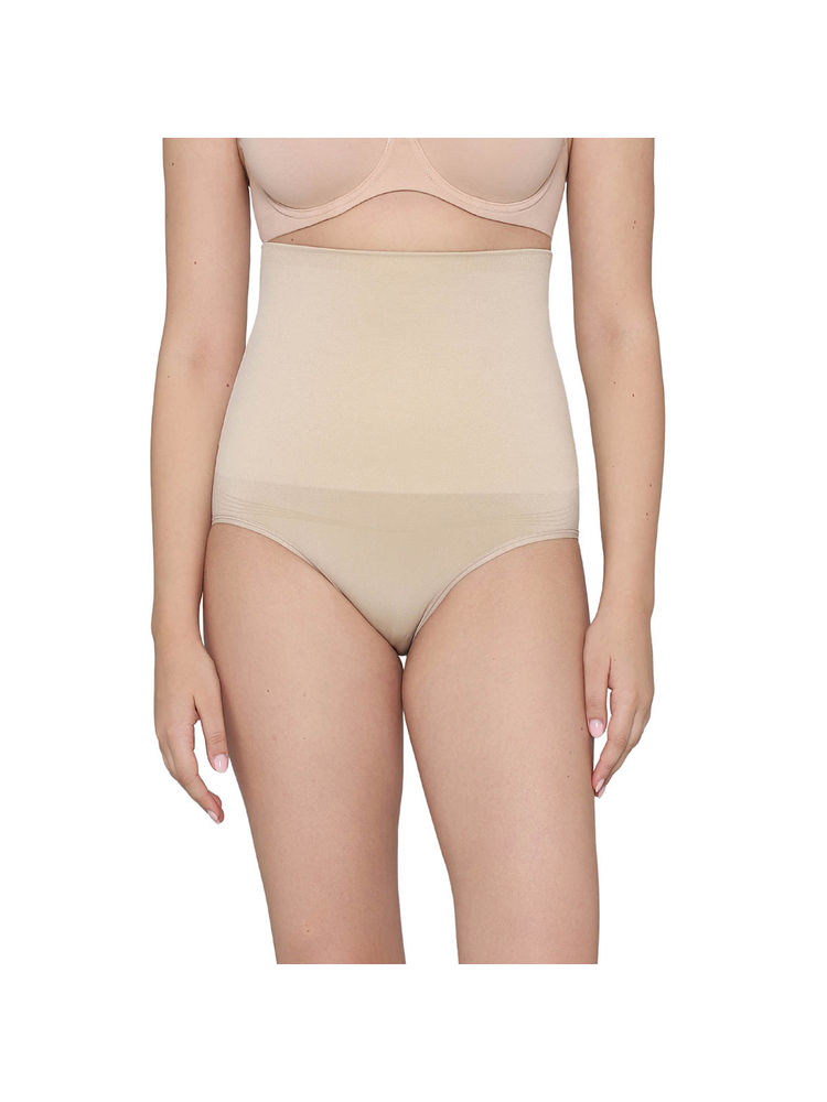 Wacoal Womens Tummy Slimmer High-Waist Full Coverage Seamless Shaping Brief Shapewear Beige-image-49
