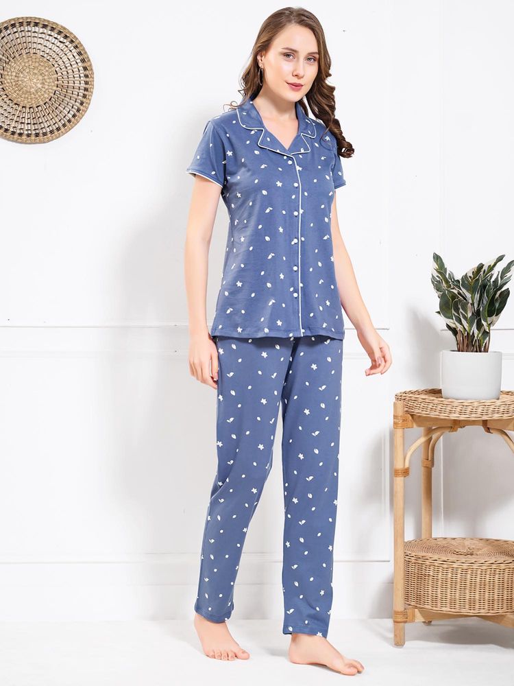 Quira Black Printed Regular Shirt and Pyjama-image-6