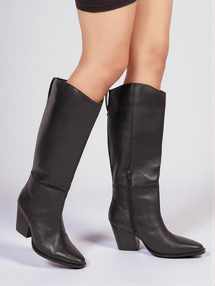 Truffle Collection Black Solid Casual Boots-picture-39