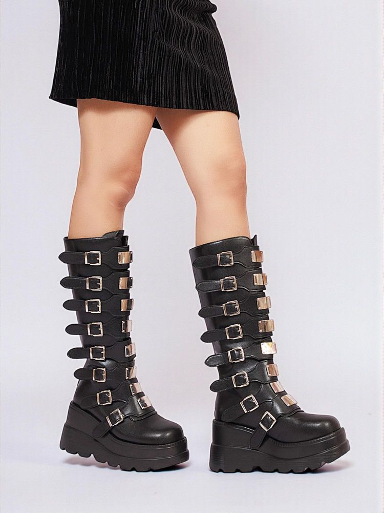 Truffle Collection Black Solid Casual Boots-picture-12