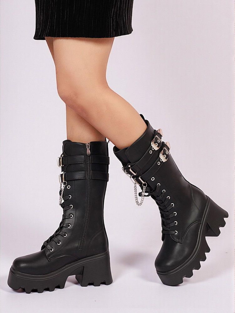Truffle Collection Black Solid Casual Boots-picture-26