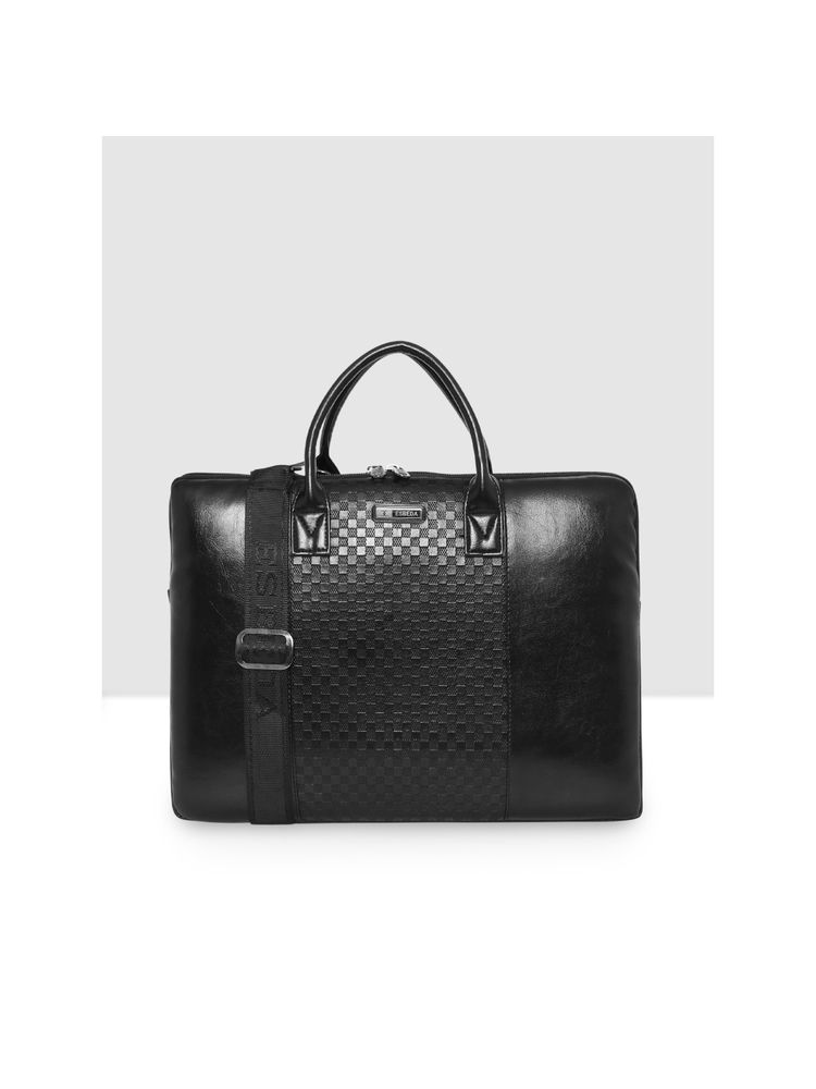 ESBEDA Black Color Embossed Textured Laptop Sleeve for Unisex-image-24