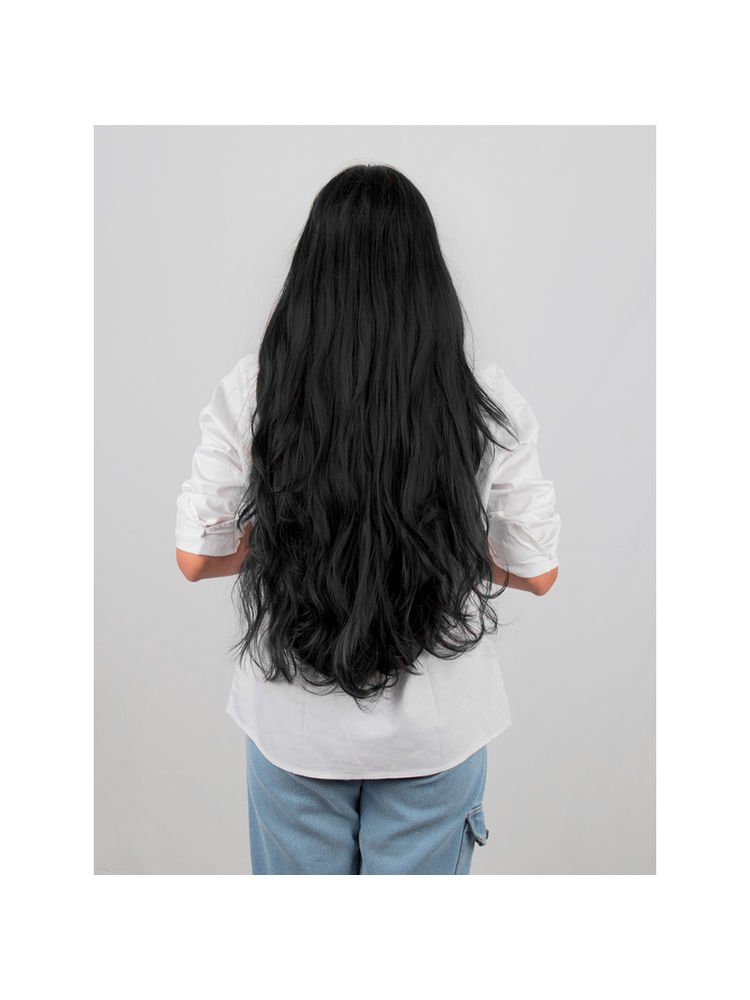 Stasia Street Clip-In 24 Inch Out Curl Jet Black Hair Extensions