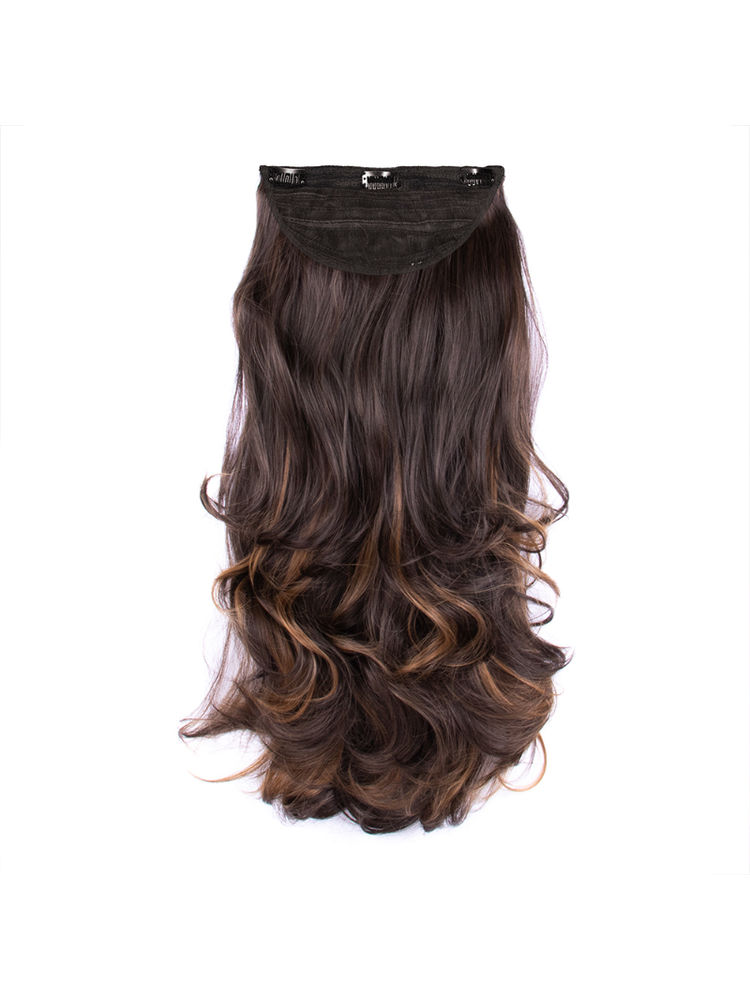 Stasia Street Clip-In 24 Inch Out Curl Mix Brown Hair Extensions