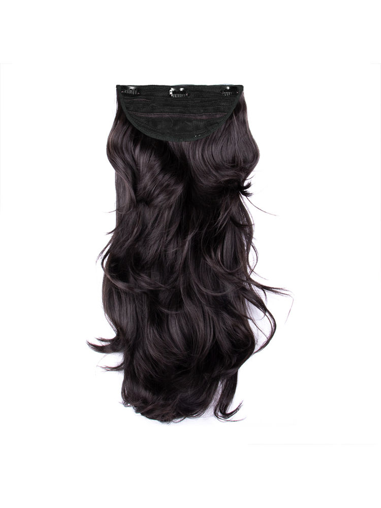Stasia Street Clip-In 18 Inch Out Curl Dark Brown Hair Extensions