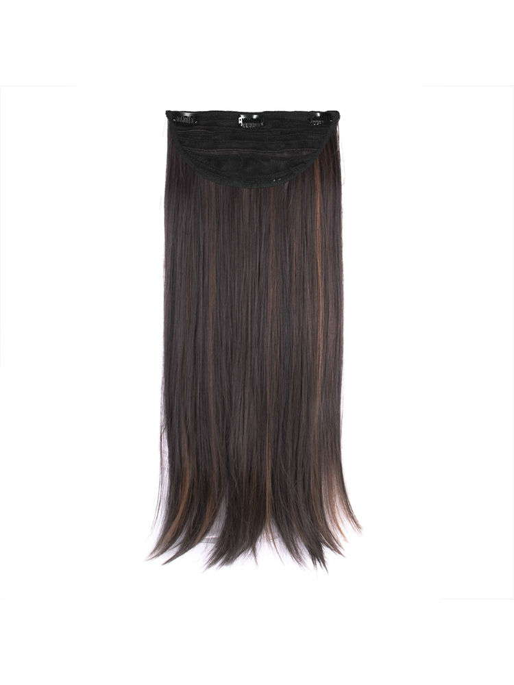Stasia Street Clip-In 24 Inch Dark Brown Straight Hair Extensions