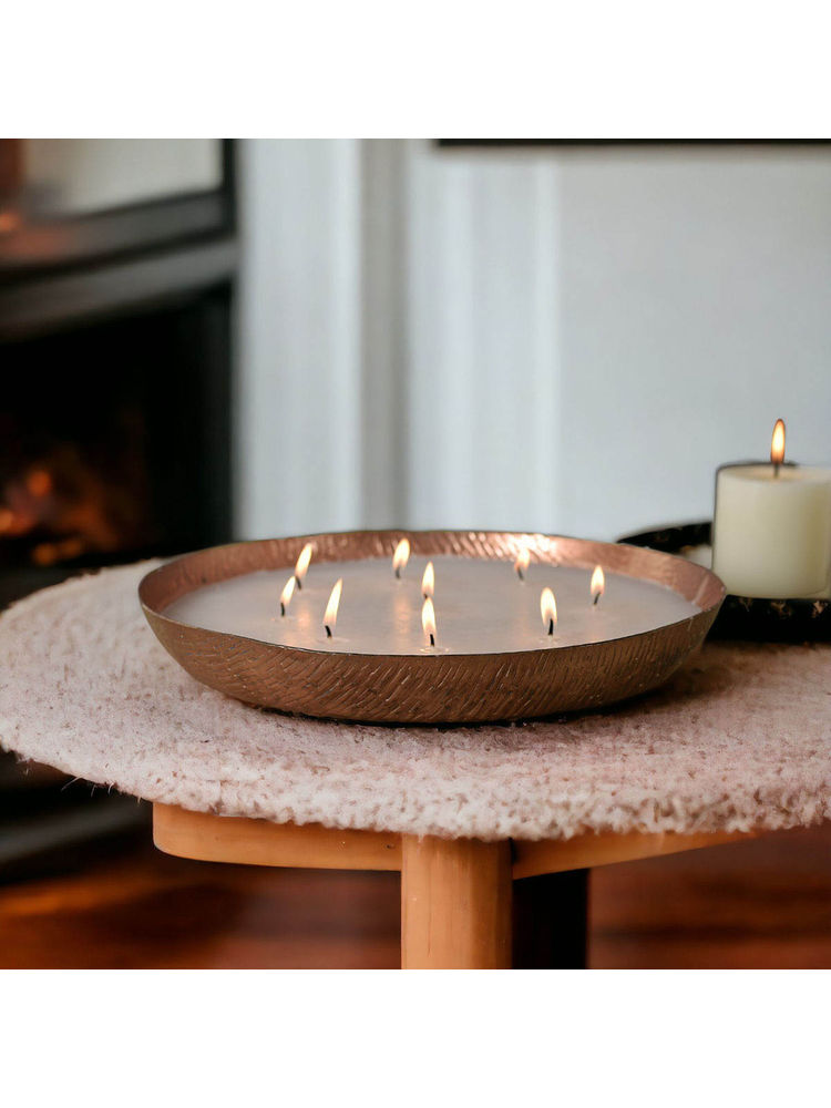 Manor House Roshni Scented Flovored Wax Filled Metal Bowl Urli 12 Inches-image-48