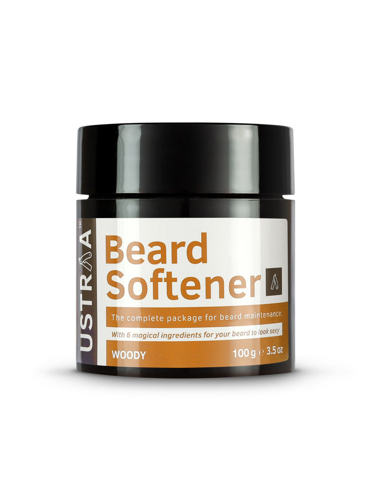 Ustraa Beard Softener Balm Woody - Softens & Nourishes Beard , Long Lasting Moisturization