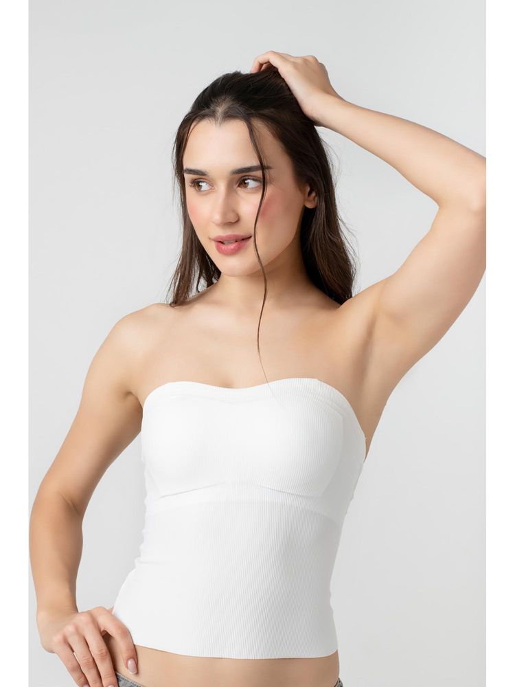 bodyline White Solid Regular Tube Bra-picture-22