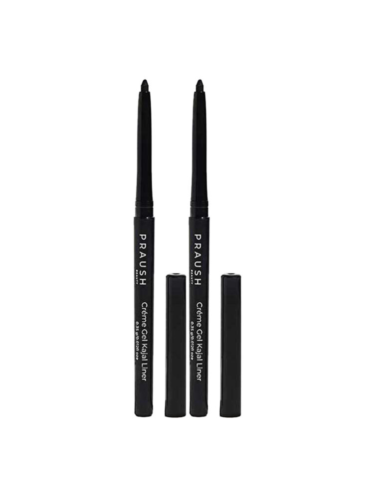Praush Creme Gel Kajal - 24 Hour Black (Pack of 2)-picture-14