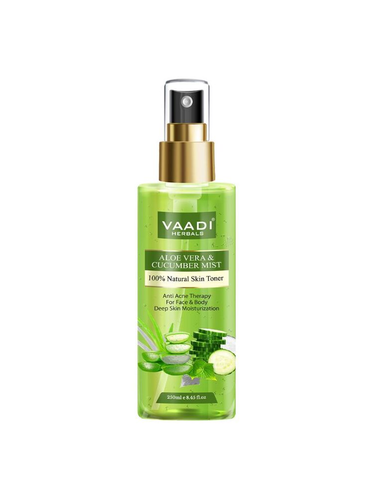 Vaadi Herbals Aloe Vera & Cucumber Mist - 100% Natural Skin Toner-image-6