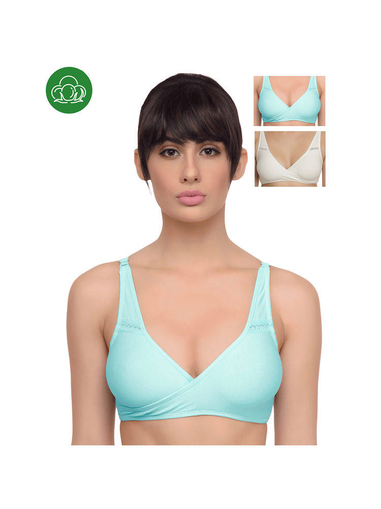 Inner Sense Organic Antimicrobial Sleeping/Feeding Bra Pack of 3 - Multi-Color-picture-7