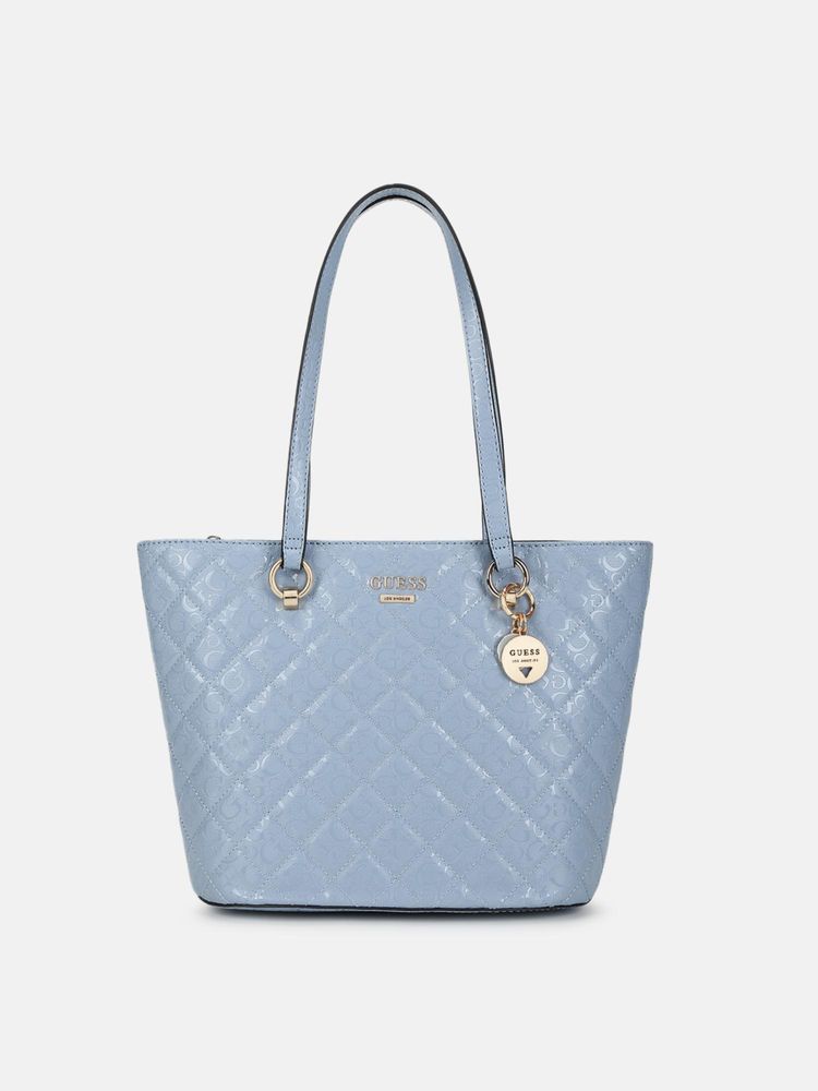 guess fashion Guess Blue Quilted Wilbur Tote Bag-picture-10