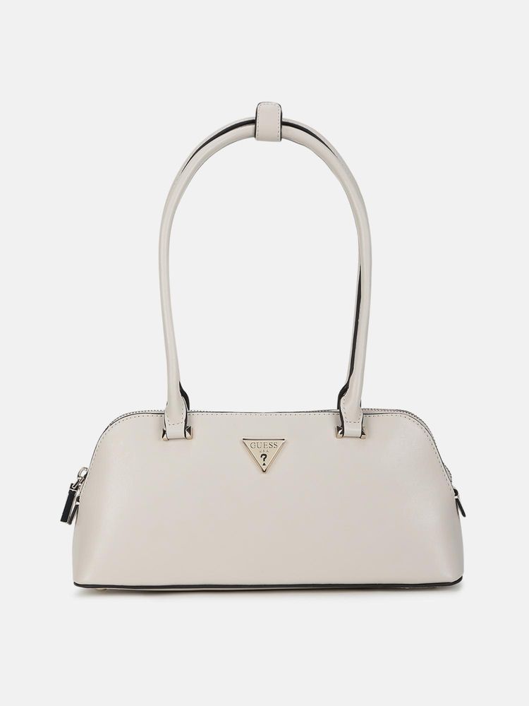 Guess Off White Solid Daryna Handbag-image-47