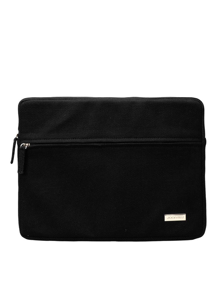 Joon Blu Unisex Minimal Black Laptop Sleeve Fit Upto 14 Inch Laptop- Black (M)-image-28
