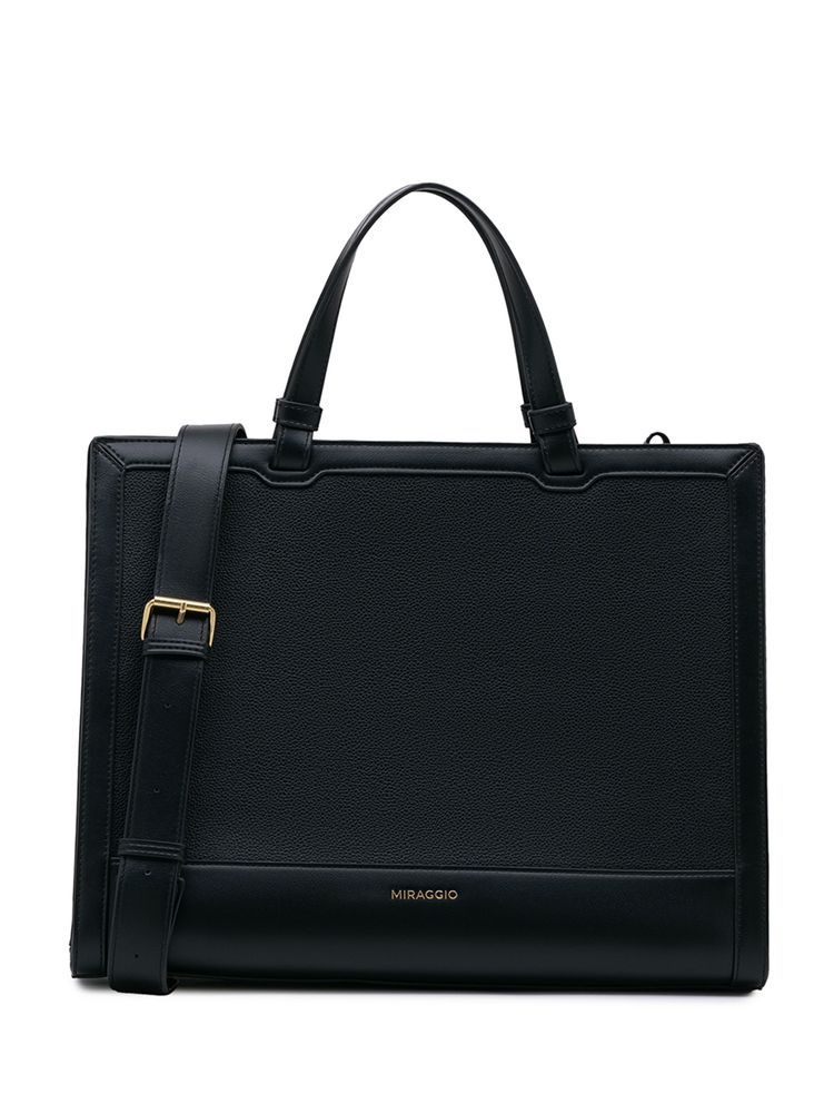 MIRAGGIO Black Rebecca Tote Bag with Detachable Strap (L)-picture-21