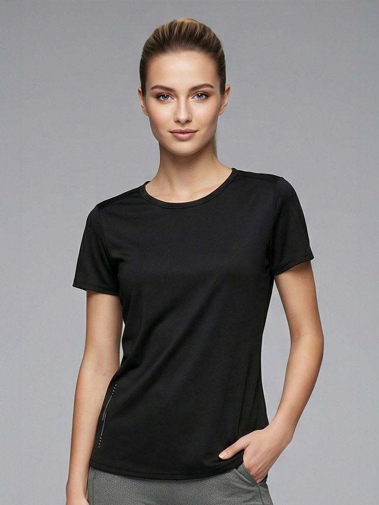 Nobero Active Crew Neck Black T-Shirt-picture-16