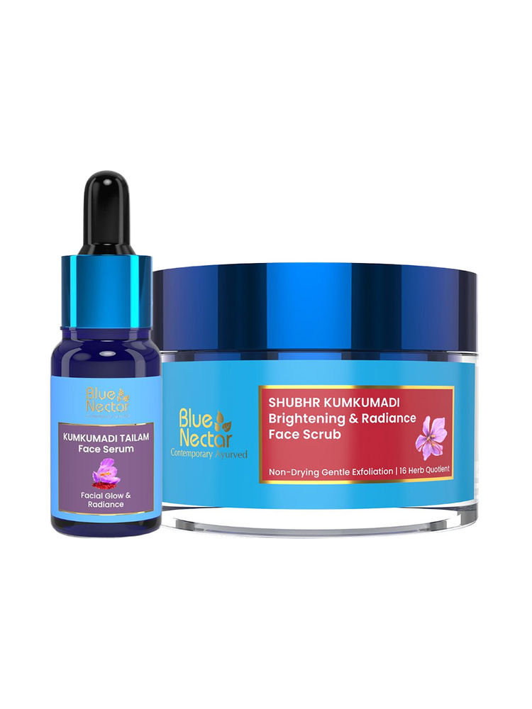 Blue Nectar Kumkumadi Serum + Kumkumadi Scrub Combo