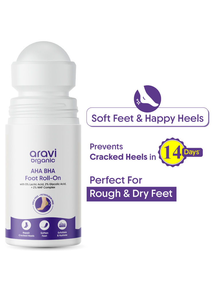 Aravi Organic Aha Bha Foot Roll-On - Lactic & Glycolic Acid