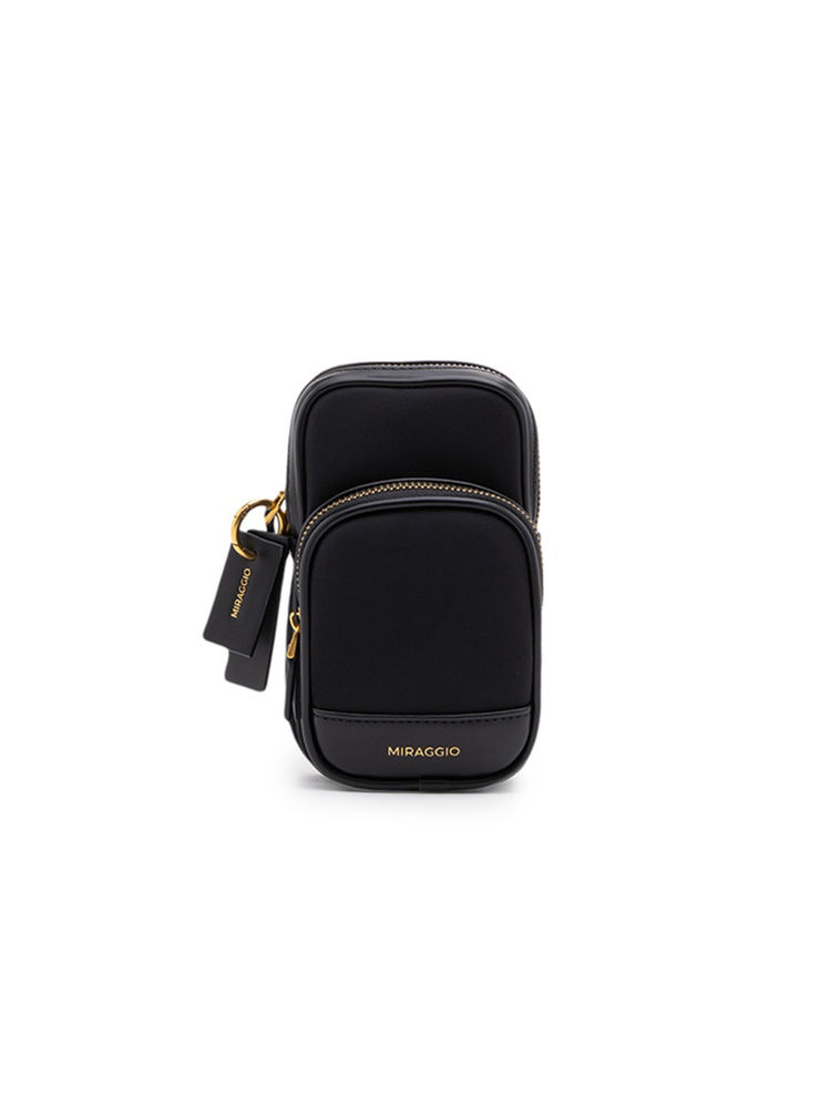 MIRAGGIO Women Black Jeff Phone Mini Crossbody Bag (M)-image-49