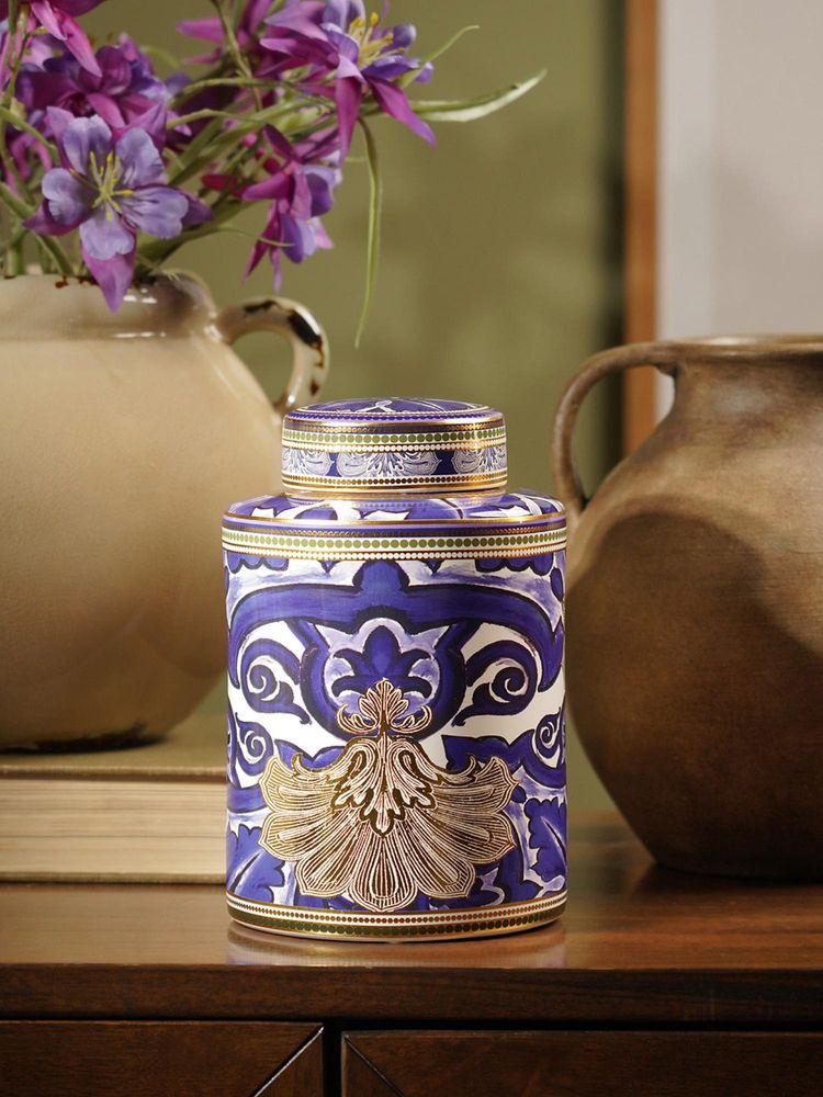 Pure Home + Living Purple Printed Ceramic Canister-picture-15