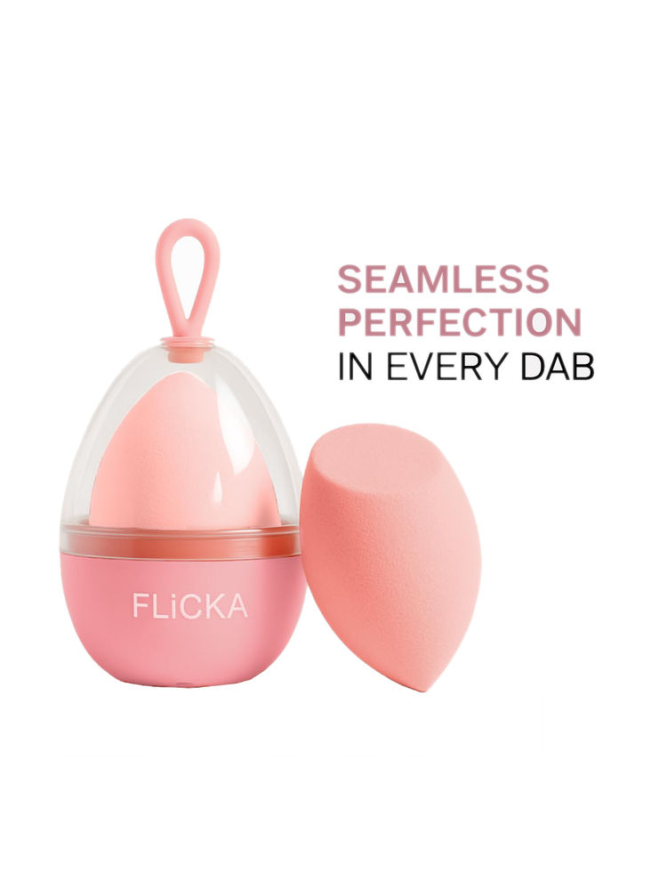 Flicka Beauty Blender Sponge With Case Super Soft Easy Blend & Precise Application For Makeup