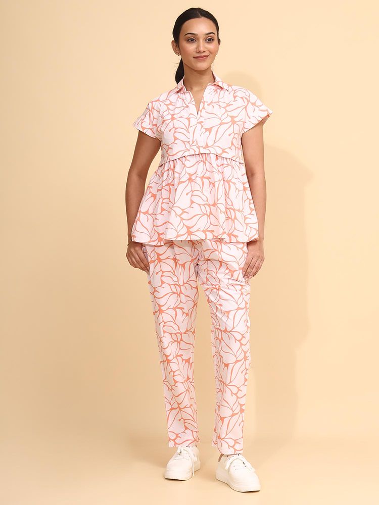 YELLOW BLOOM Peach Whisper Top with Pajama-image-5