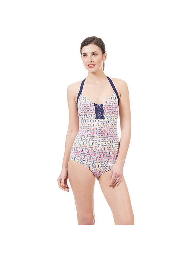 Amante Halter Neck One Piece - Multi-Color
