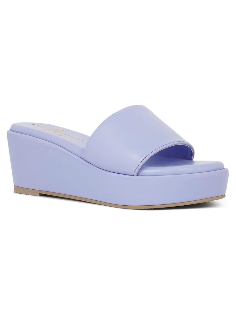 London Rag Women Purple Classic Faux Leather Wedges-image-24