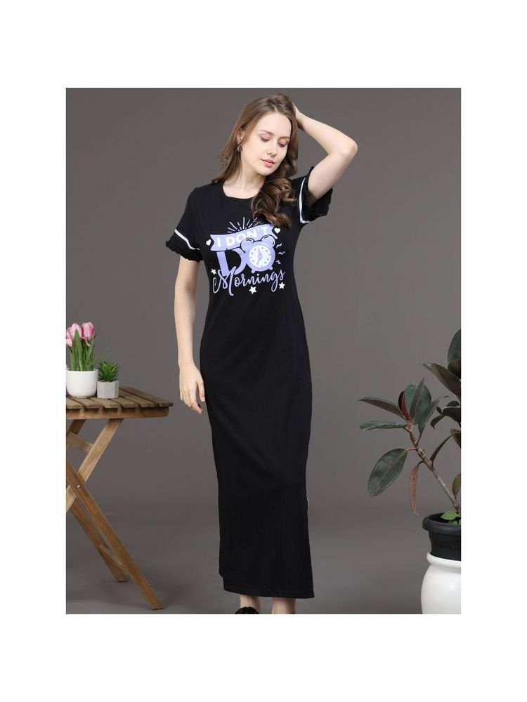 Slumber Jill Snooze Style Comfort Dress Black