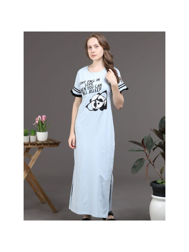 Slumber Jill Snooze Style Comfort Dress Ice Blue-picture-36