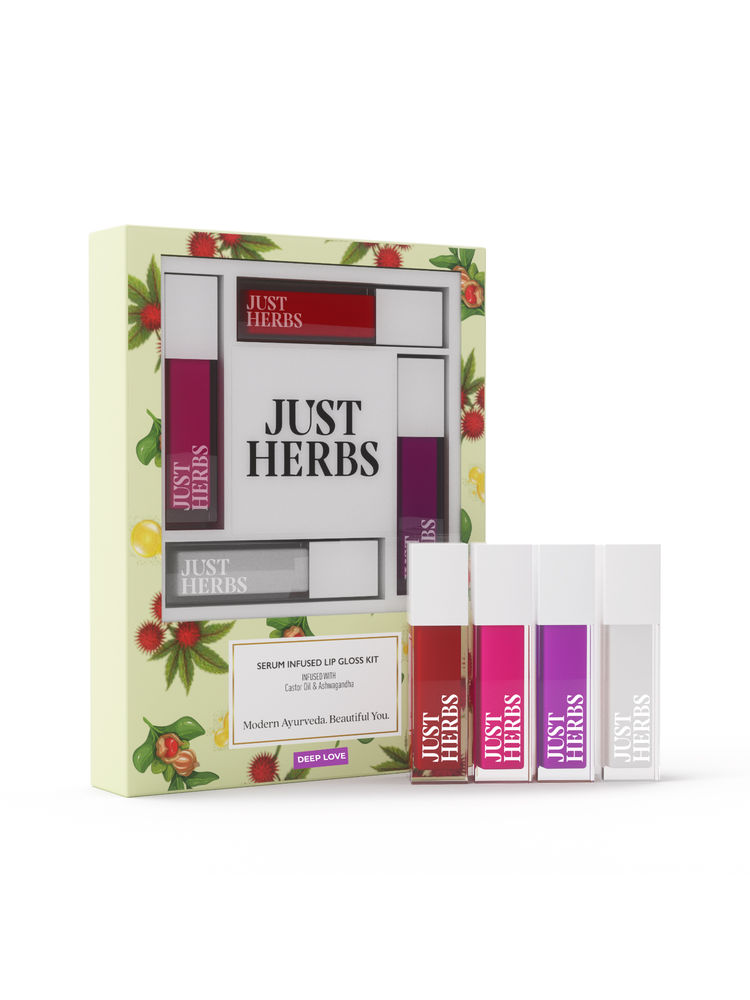 Just Herbs Serum-Infused Lip Gloss - Pack Of 4