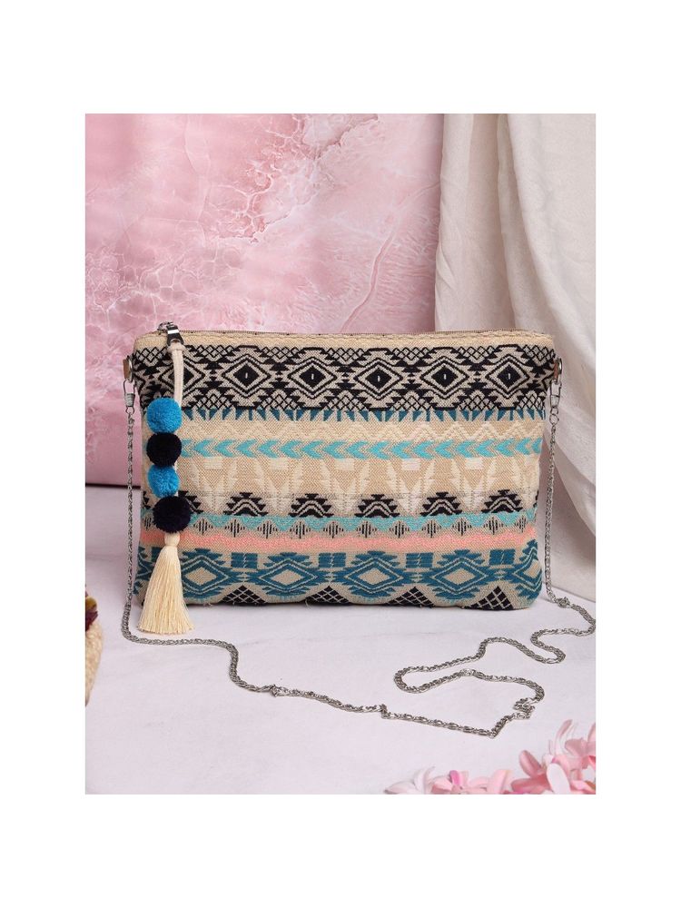 Anekaant Women Printed Multi-Color Sling Bag with Detachable Strap-picture-11