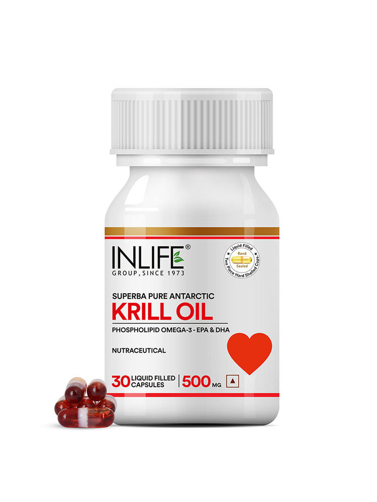 INLIFE Krill Oil 500mg Omega 3 Essential Fatty Acid With EPA DHA, 30 Capsules-picture-40