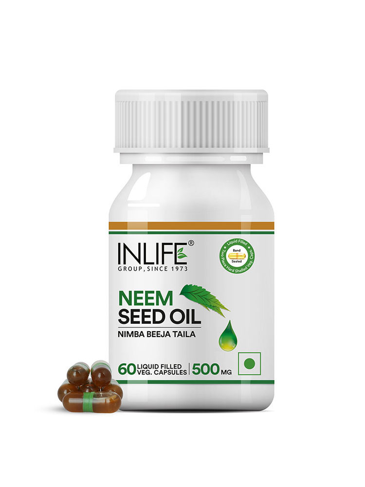 Inlife Neem Seed Oil Supplement- 500mg (60 Veg. Capsules)-image-36