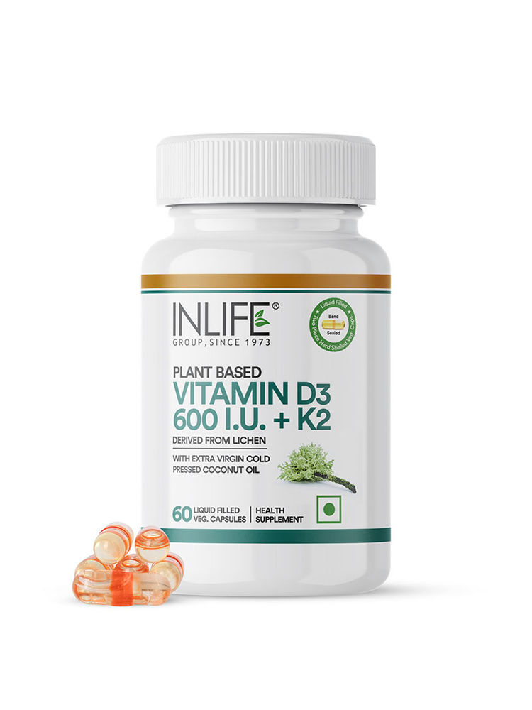 INLIFE Plant Based Vitamin D3 600IU K2 Supplement from Lichen Source-picture-21