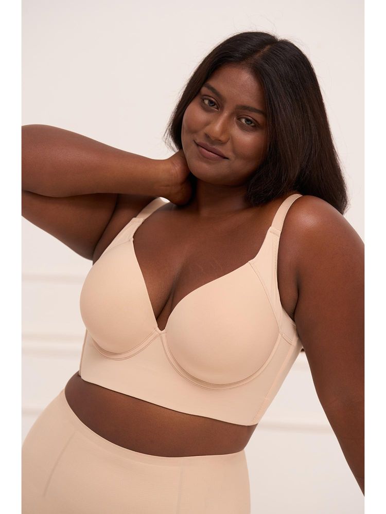 Underneat Women Padded Full Back Coverage Seamless Underwired Push Up Bra-picture-15