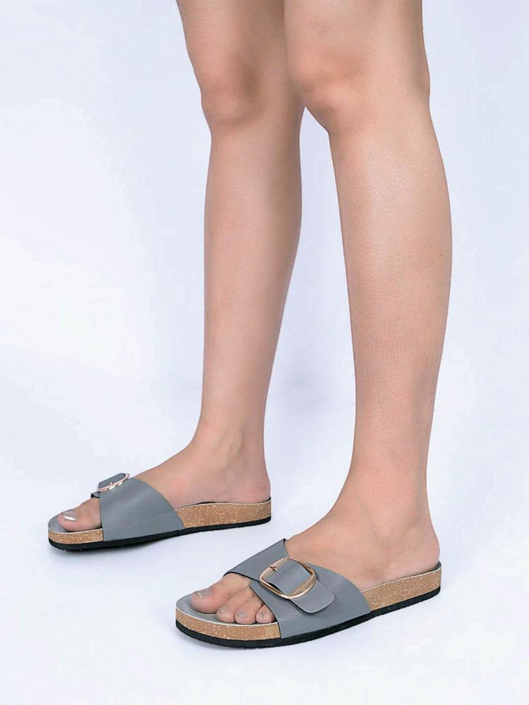 Truffle Collection Women Blue Solid Sandals-image-44