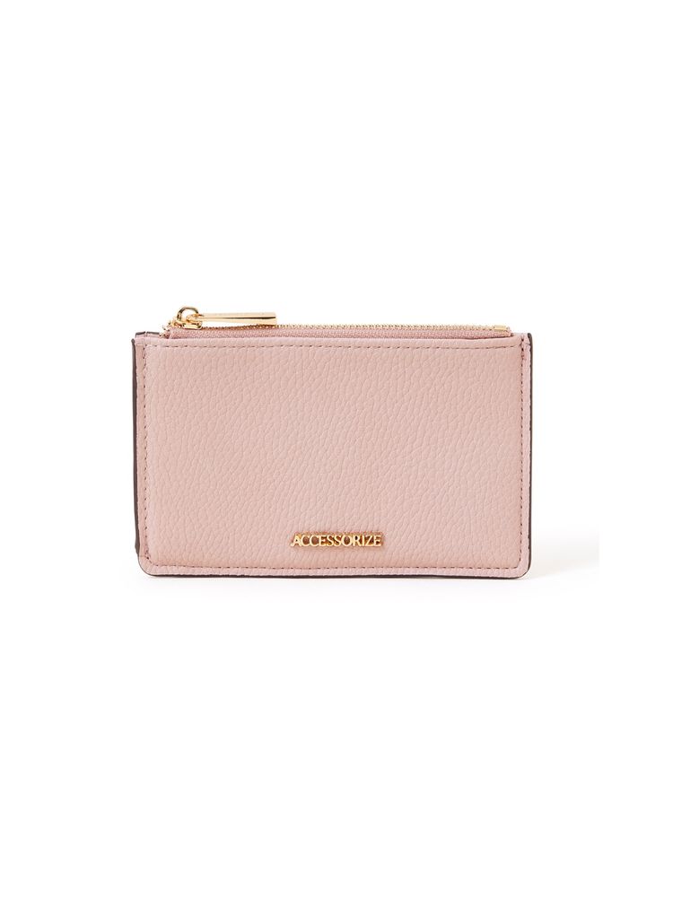 Accessorize London Womens Faux Leather Nude Classic Card Holder