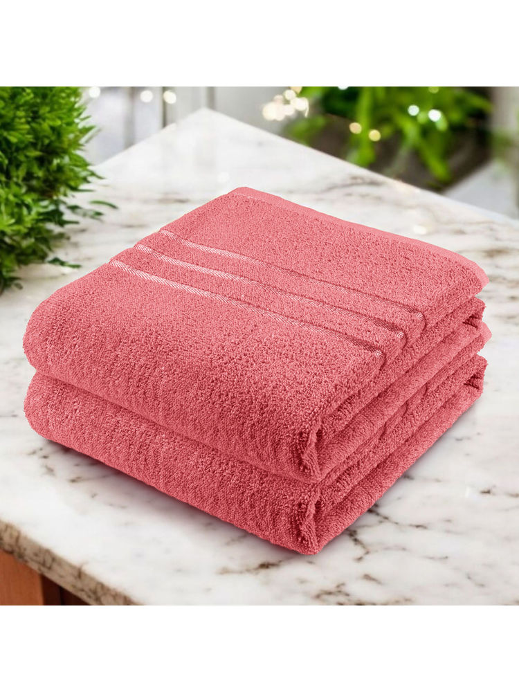 Story@Home Peach 450 Gsm Hand Towels (Pack of 2) (M)-picture-26