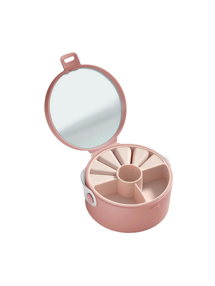 Matra Mini Jewellery Box Organiser Bag Travel Accessories Pouch Storage Kit Portable Mirror Case-image-4