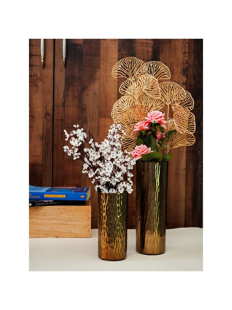 Ekhasa Unbreakable Metallic Gold Flower Vase-picture-20