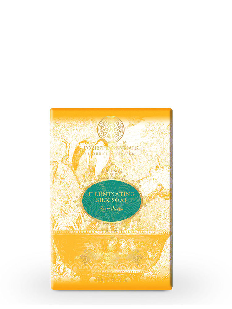 Forest Essentials Illuminating Silk Soap Soundarya With Gold Ayurvedic Handmade Soap-picture-4
