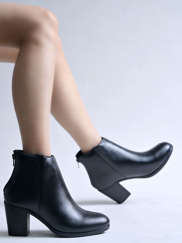 Shoetopia Black Sleek Essential Ankle Boots-picture-12
