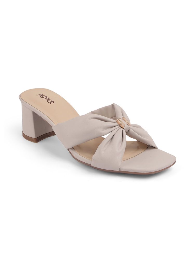 PEPPER Women Block Sandal Heels - Ivory-picture-35