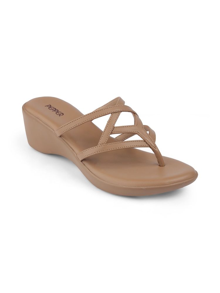 PEPPER Women Wedges Heels - Beige