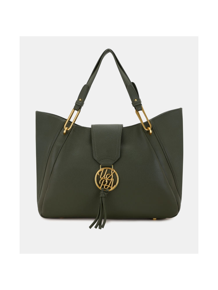 U.S. POLO ASSN. Aurora Olive tote Handbag with Laptop Compartments-picture-18