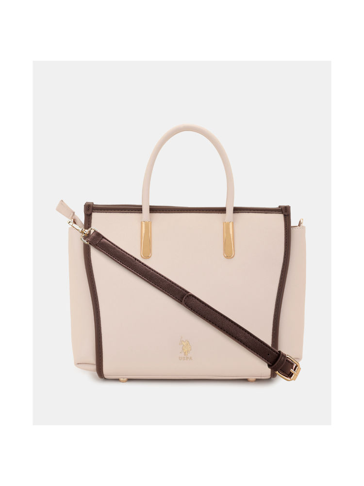 U.S. POLO ASSN. Alix Nude satchel Handbag with Dual Carry Option-picture-28