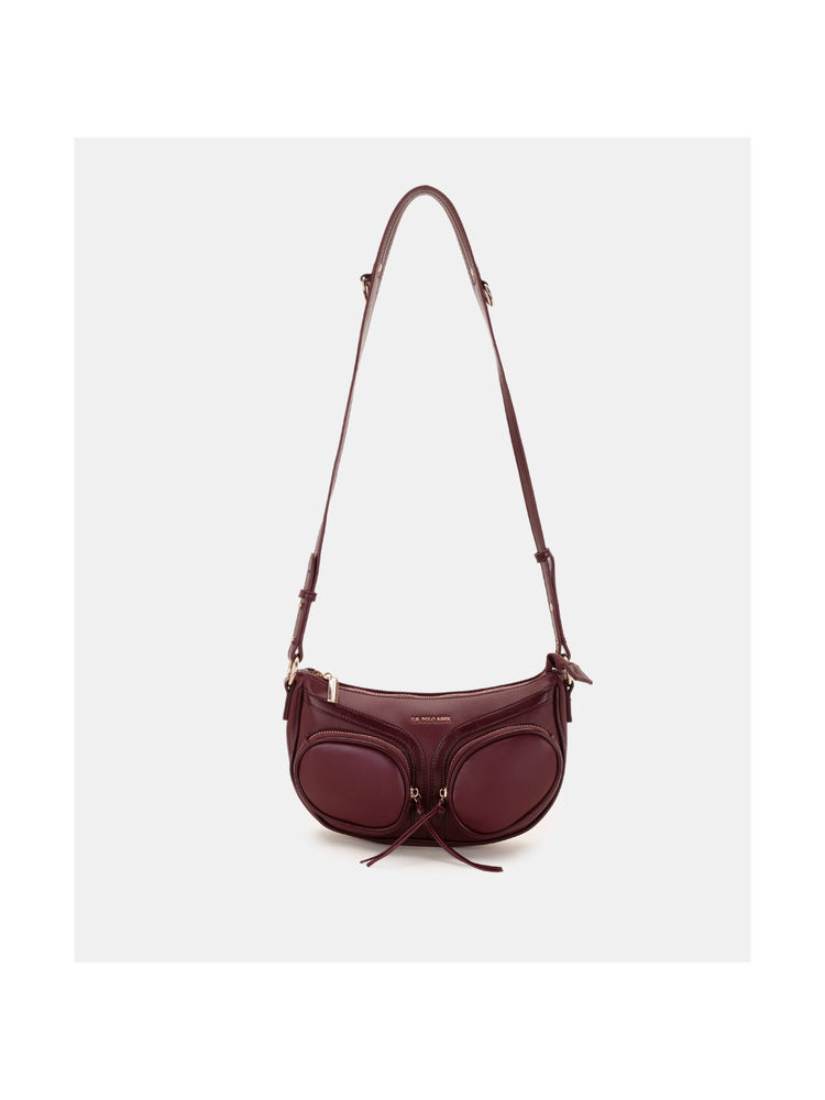 U.S. POLO ASSN. Aria Burgundy crossbody Handbag with Detachable Sling Strap-picture-13