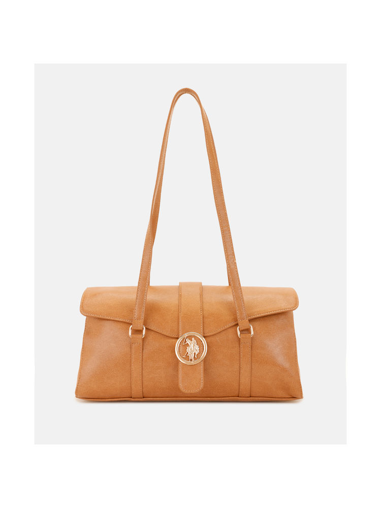 U.S. POLO ASSN. Ash Tan shoulder Handbag with Multi pockets-picture-14